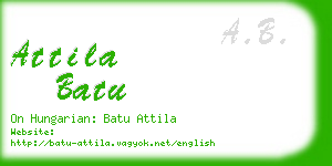 attila batu business card